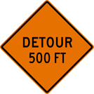 Image of a Advance Detour Sign (W20-2)