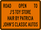 Image of a Road Open Sign (W20-3A)