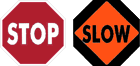 Image of a Stop and Slow Paddle (W21-10)