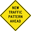 Image of a New Traffic Pattern Ahead Sign (W23-2)