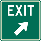 Image of a Exit Gore Sign (W25-4)