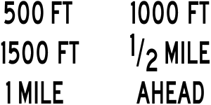 Image of a Distance Panels (W30-1)