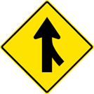 Image of a Merge Right Sign (W4-1R)