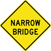 Image of a Narrow Bridge Sign (W5-2)