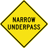 Image of a Narrow Underpass Sign (W5-2A)