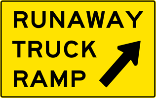 Image of a Runaway Truck Ramp Exit Sign (W7-4B)