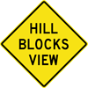 Image of a Hill Blocks View Sign (W7-6)