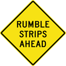 Image of a Rumble Strips Ahead Sign (W8-101)