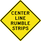 Image of a Center Line Rumble Strips Sign (W8-102)