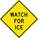 Image of a Watch For Ice Sign (W8-104)