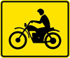 Motorcycle Plaque (W8-15P) Image of a Motorcycle Plaque (W8-15P)