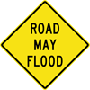 Image of a Road May Flood Sign (W8-18)