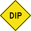 Image of a Dip Sign (W8-2)