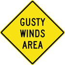 Image of a Gusty Winds Area Sign (W8-21)