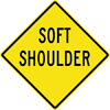 Image of a Soft Shoulder Sign (W8-4)