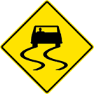 Image of a Slippery When Wet Sign (W8-5)