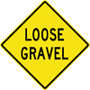 Image of a Loose Gravel Sign (W8-7)