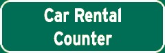 Pennsylvania Highways Car Rental Counter sign